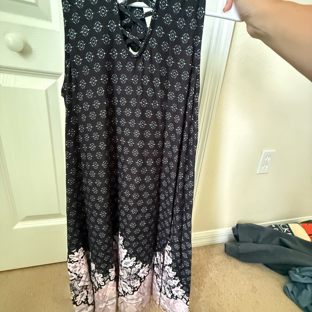 Black and White Patterned Dress